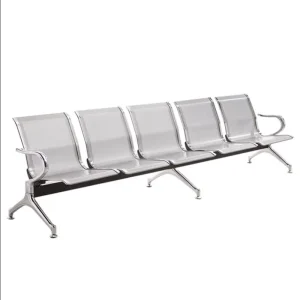 Rows of Chairs for Three People Rest Airport Hospital Public Chair Bank Stainless Steel Station Waiting Chair