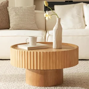 Rustic Wood Coffee Table Natural Wood Living Room Furniture for Home Use