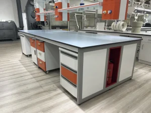 SEFA 8 Standard All Steel Laboratory Side Bench Chemical Resistant Lab Workstation for Hospital and University