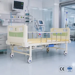 SHL 1 Rust proof Metal Frame Manual Multi function Patient Nursing Bed Complete Practical Accessories Hospital Home