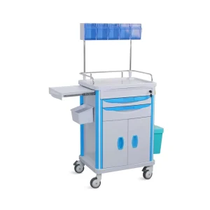 SKR AT625 1 Plastic Hospital Anaesthesia Medicine Cart Medical Emergency Trolley