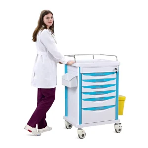 SKR MT625 SAIKANG ABS Hospital Patient Anaesthesia Crash Cart Emergency Medical Trolley EN60601 CE ISO Certified 4 Castors