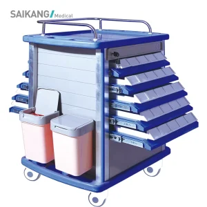 SKR054 MT ABS Mobile Hospital Treatment Nursing Trolley for Medical Use