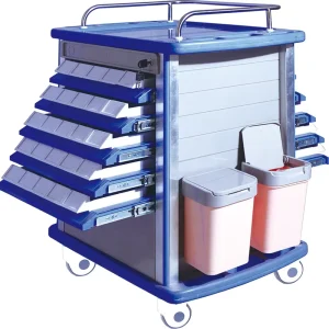 SKR054 MT Hospital 5 Drawers ABS Medical Drug Emergency Trolley