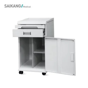 SKS007 3 ABS Hospital Medical Bedside Cabinet EN60601 CE ISO Certified 2 Year Warranty