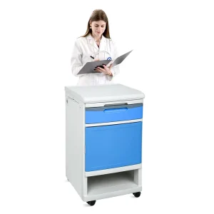 SKS039 Hospital Accompany Folding Bedside Table with EN60601 CE ISO Certification Class I Medical ABS