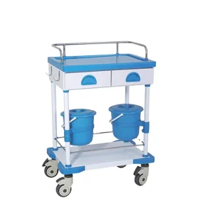 SM 011 Popular Hospital Dressing Trolley Emergency Medical Cart with Bucket Made of Plastic Used in Clinics