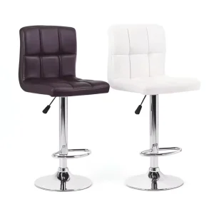ST 8106 2 Home Modern Adjustable Luxury Synthetic Leather Swivel Bar Stools & Chairs with Metal Base Dining Customized Color