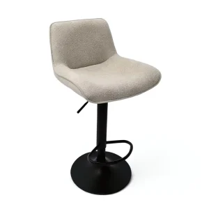 ST 8895 Luxury Kitchen Bar Chairs Modern Design Metal Base Adjustable PU Leather Rice White Bar Stools Factory