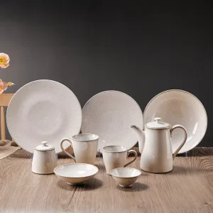 ST Hotel Ceramic Porcelain Steak Tableware Plate Set Stocked Portable Charger Bakeware Dinnerware Microwave Safe American Style