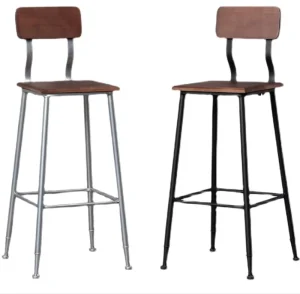 STG European American Vintage Industrial Style Bar Chair Iron Art Furniture Stool Coffee Shop High Barstool for Pub Publichouse