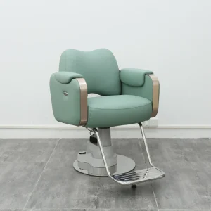 SULIN Salon Barber Chair Barber Shop PU Leather Heated Electric Lift 360 Degree Rotating Adjustable Height Custom