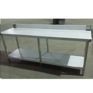 SUS304 316 Industrial Stainless Steel Long Bench Work Table Adjustable Height Legs Heavy Duty Capacity 500kg/m for Food