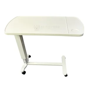 SY R084 Hospital Patient Overbed Table Medical Movable Adjustable Over Bed Dining Table