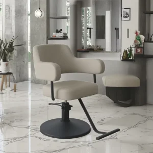 Salon Barber Shop Equipment Professional Hydraulic Modern PU Leather Barber Chair with 360 Degree Turn Adjustable Height