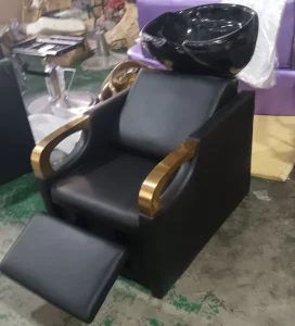Salon Beauty Shampoo Bed Hair Washing Shampoo Chair Leather Metal Wood Friend Furniture Pump Adjustable Hydraulic Color Material
