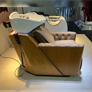 Salon Furniture Back Wash Unit Wood Hair Salon Shampoo Bed Hair Salon Washing Chair Backwash Shampoo Chairs Unit