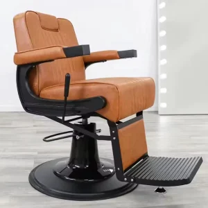 Salon Furniture Barber Chair Brown Used Barber Chair