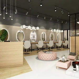 Salon Furniture Display Rack Outdoor Furniture Perfume Stand Showcase Custom Makeup Nail
