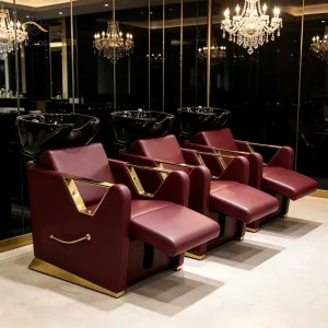 Salon Furniture Electric Massage Shampoo Bed Hair Salon Washing Bowl Chair Shampoo Sink and Chairs