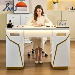 Salon Furniture Makeup Single Dust Collector Nail Desk Storage Tavolo Manicure Table