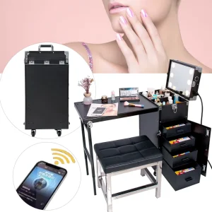 Salon Furniture Professional Trolley Makeup Case Makeup Organizer Cosmetics Permanent Premium Storage Organizer Nail Table