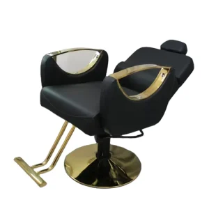 Salon Furniture Reclining Barber Chair Adjustable Golden Barber Chair Beauty Salon Factory