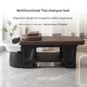 Salon Furniture Shampoo Bed with Spa Waterfall High Quality Professional Shampoo Station Nursing Korean Head Spa Bed