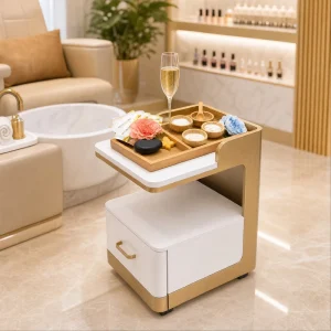Salon Rolling Beauty Spa Trolley Mobile Pedicure Cart Rolling Nail Tech Trolley With Drawer