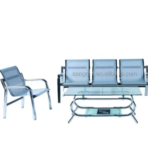 Salon Waiting Room Furniture Waiting Chair 3 Seats Hospital Without Cushion Beam Seating Forms for Customers