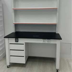 Samples Prep Lab Classic Model Integrated Laboratory Furniture Lab Bench with Epoxy Resin Steel Frame for Pharmaceutical Lab