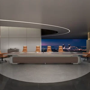 Sanxin Modern Wooden Conference Room Table Luxury Office Furniture Desk Meeting Conference Table and Chairs