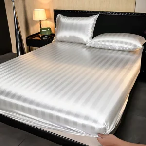 Satin Bed Mat 400TC Breathable Dust Mite Proof Machine Washable Multiple Sizes for Families Dormitories and Hotels
