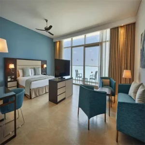 Saudi Arabia Dubai Five Star Riu Hotel Simple Modern Leather Upholstered Wood Hotel Furniture Set for Bedroom