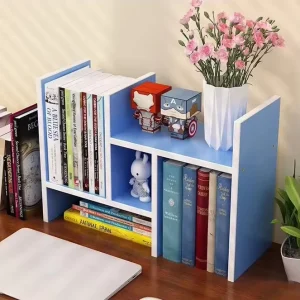 Save Space PVC Surface Library Bookshelf Bookcase Furniture Living Room Storage Durable Table Mini Bookcase for Study
