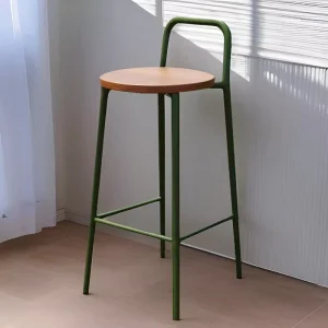 Scandinavian Modern Minimalist Luxury Designer Bar Stool Home Bar Chair Internet Backrest Lounge High Backed Counter Stool