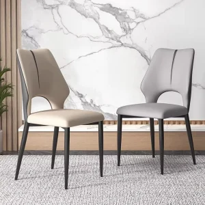 Scandinavian Multi functional Dining Chairs Leather Dining Chair Hotel Restaurant Furniture Chair Upholstered Backrest Chair