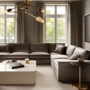 Scandinavian Sofa Style Office Sofa Set Square Frame Slim Arm U-Sectional Sofa Set Lounge Chair Living Room Furniture Chairs