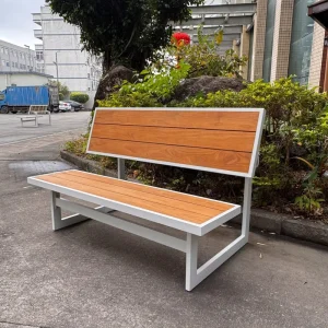 Scenic Park Aluminum Backrest Multifunctional Dining Table Chair Bench Outdoor Furniture for Hospital School & Park