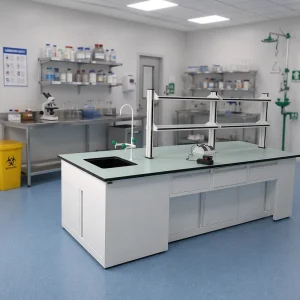 School Biology Preparation Room Hexagon Lab Bench and Workstation for Classroom Science Laboratory