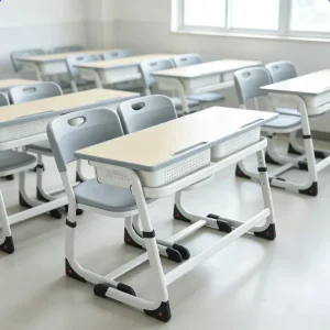 School Classroom Double Desk Suitable for School Classrooms Libraries Xuitable for Classroom and Home Study Use