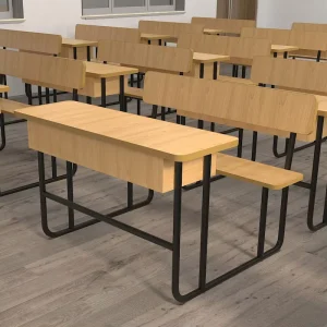 School Classroom Furniture Factory Direct Wooden Double Seater Study Desk Chair Sets