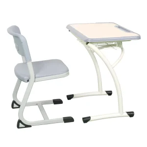 School Classroom Furniture Modern Ergonomic Design Sturdy Frame Single Student Table Chair Set Durable with Storage Basket