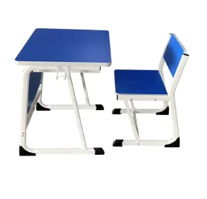 School Classroom Furniture Set Wood Ergonomic Desk and Chair for Adult Students