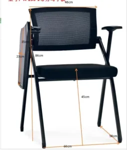 School Classroom Furniture Stackable Office Folding Chair Training Chair With Table Attached