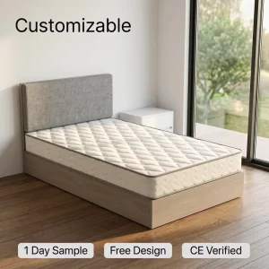 School College Dormitory Apartment Hostel Hotel Wood Frame Single Bed with Mattress