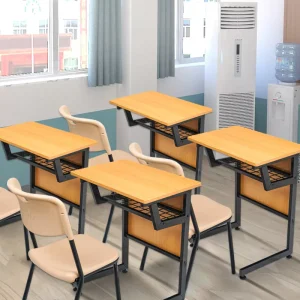 School Desk and Chair Anti Scratch Classroom Furniture Custom Color School Desks