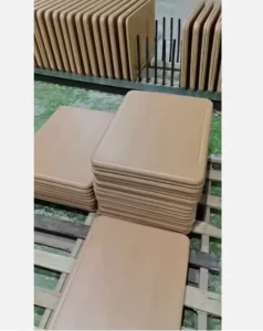 School Desk and Chair Set Contemporary Design Eco Friendly Durable Wood Commercial Use 70*53 Matte Surface