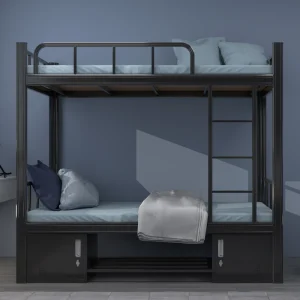 School Dormitory Company Staff Dormitory Modern Student Iron Double Layer Metal Steel Pipe Apartment Bunk Bed