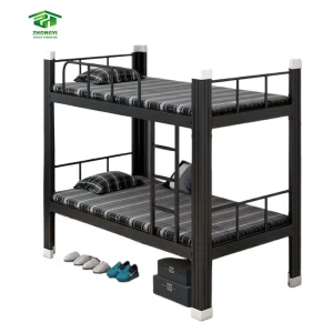 School Dormitory Steel Double Decker Layer Metal Bunk Bed Lit Anfant Superpose Dormitory Bunk Bed for Adult Etagenbe